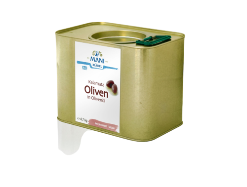 Bio-Kalamata-Oliven in Olivenöl 4,7 kg